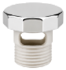 Plug com Cabeça em Inox e Furação Lateral